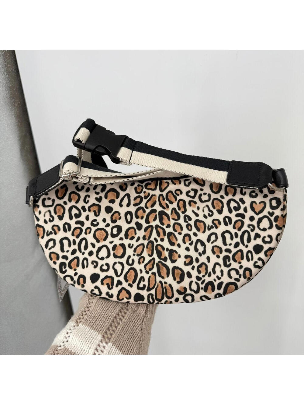Brighton NWT Wild Cat Belt Bag Fanny Pack White Brown Black - Picture 2 of 4
